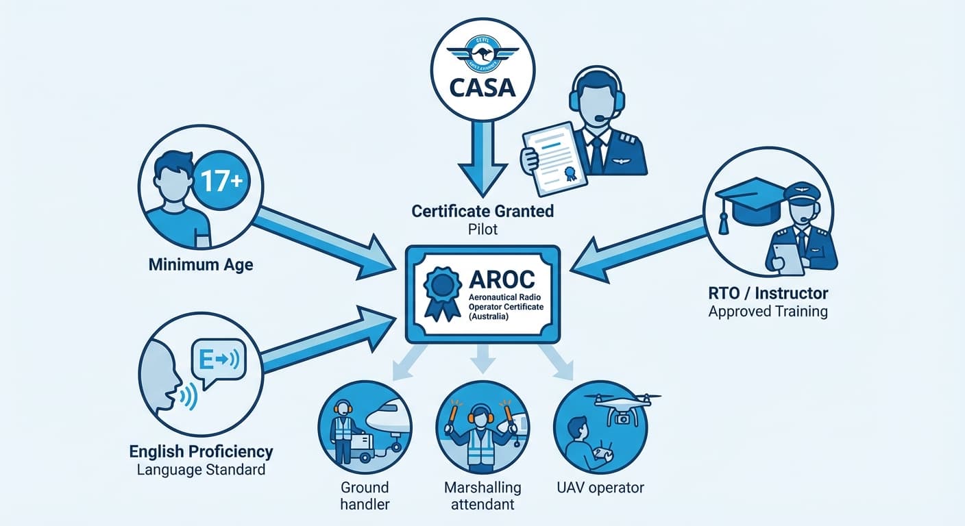 Aeronautical radio operator certificate study visual