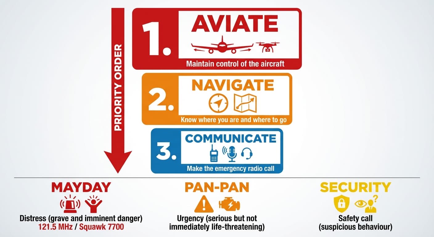Emergency priorities diagram for RPA operations